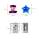 thumbnail image 3 of Fiudx Liquidación de ofertas flash Luces rojas, blancas y azules y sombreros de bandera, cadena de control remoto, luces de cadena enchufables para interiores y exteriores, ideales para cualquier dec, 3 of 7