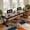 Brown & Black, variant on 78.74 Inch Two Person Desk Industrial Double Computer Desk With Sturdy Metal Frame