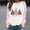 Pink#9, variant on LEAVINGSUO Womens Tops Womens Plus Size $5 Women's Christmas Printed Round Neck Long Sleeved Top Loose Fitting Sweater Pink XXXL