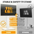 thumbnail image 6 of RTVR Modern Swivel Floor TV Stand for LCD LED TVs up to 75 inch Compatible with VESA Mount, White, 6 of 9