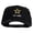 Black, variant on Star US Army Embroidered Solid Cotton Twill 5 Panel Prostyle Snap Cap - Charcoal OSFM