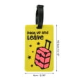 thumbnail image 2 of Unique Bargains 1 Pc Trolley Case Pattern Luggage Tag for Travelling Yellow, 2 of 5