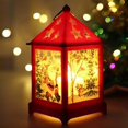 thumbnail image 4 of Linterna de Navidad, decoración de linterna, paisaje con pilas para dormitorio Rojo Zulema  Linterna interior, 4 of 7