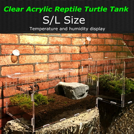 2 Sizes Turtle Tank Reptile Top Habitat Filter Kit Aquatic Large Acrylic Breeding