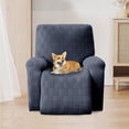 thumbnail image 3 of CJC Stretch Recliner Couch Covers, 4-Piece Recliner Chair Covers Furniture Protector with Elastic Side Pockets for Armchairs (Dark Grey), 3 of 8