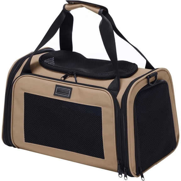 Pet Carrier for , Small Dogs,  Carrier Airline Approved, TSA Approved Soft  Carrier for Travel, Small  Carrier for Pets Under 12 Lbs, Khaki
