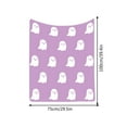 thumbnail image 3 of HongMinWen Cute Ghost Halloween Throw Blanket for Couch Bed, Soft Lightweight Flannel Blanket, Warm Plush Throw Blankets for Bedroom Home Office Decor, 3 of 4