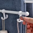 thumbnail image 3 of Towel Racks for Bathroom Swing Out Towel Racks for Bathroom,Kitchen Holder Wall Mounted Towel Bars with Hooks 5-Arm(White), 3 of 9