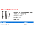 thumbnail image 2 of Head Bolt Set - Compatible with 1976 - 1977 Ford P-500 5.0L V8, 2 of 2