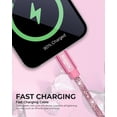 thumbnail image 4 of Liquipel Powertek iPad & iPhone Charger Cable, Fast Charging 6ft MFI Certified Lightning to USB Cord, Diamond Shine Pink, 4 of 7