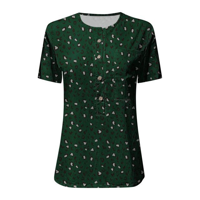 Camiseta de cuello redondo, camiseta de mujer, camiseta superior, blusa de mujer, camisa de mujer, apariencia llamativa