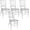 Clear, variant on Fohfurniture Set of 4 Clear Crystal Acrylic Chairs, Transparent Stacking Chiavari Dining Chairs for Weddings, Banquets, Events (Napoleon, Clear)
