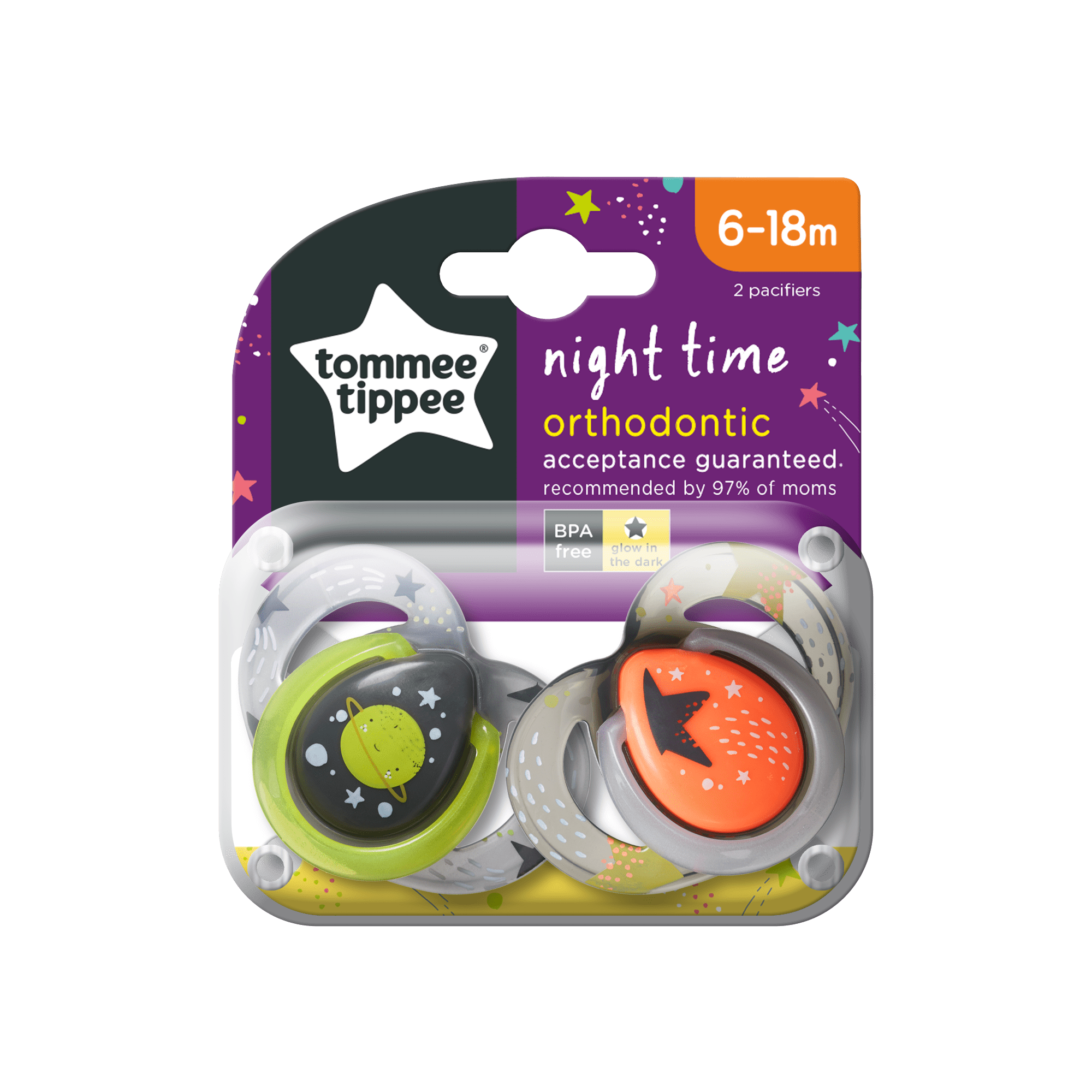 Tommee tippee Chupetes Niña Breast Form Night 4X Multicolor