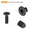thumbnail image 4 of #4-40x3/8" Flat Head Socket Cap Screws, 10.9 Grade Carbon Steel Hex Socket Countersunk Machine Screws, Black, 20pcs, 4 of 5