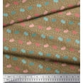 thumbnail image 3 of Soimoi Brown Cotton Cambric Fabric Rabbit Animal Decor Fabric Printed Yard 56 Inch Wide, 3 of 3
