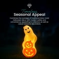 thumbnail image 5 of Union Products 31" Light-up Ghost & Pumpkin Plastic Decoration, Orange/White, 5 of 10