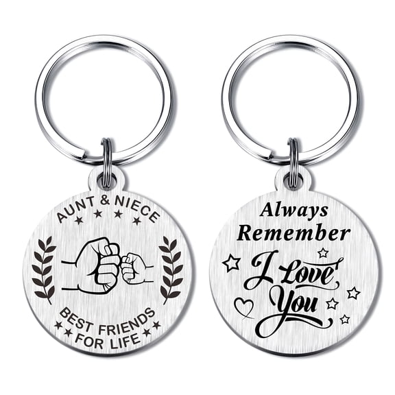 DESIGNICE Aunt Gifts From Niece, Remember I Love You Aunt Keychain, Gifts for Aunt