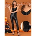 thumbnail image 2 of Camiseta sin Mangas Allegra K de Terciopelo con Fruncido Negro L, 2 of 4