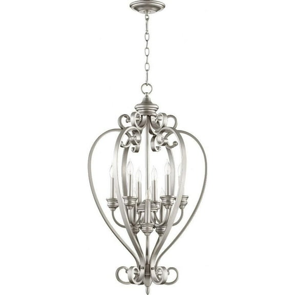 Tanners Courtyard 9 Light Entry Pendant in Bailey Street Home Home Collection Style 20 inches Wide By 33.5 inches High-Classic Nickel Finish Bailey