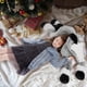 thumbnail image 2 of Animal de peluche de caballo gigante, juguete de almohada de felpa de caballo largo gris, 2 of 5
