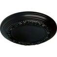 thumbnail image 3 of Ekena Millwork 12 1/2"OD x 1 1/2"P Carlsbad Ceiling Medallion (Fits Canopies up to 7 7/8"), Hand-Painted Jet Black, 3 of 7