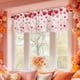 thumbnail image 4 of Cortinas de cocina para San Valentín | Cortinas semitransparentes de poliéster con estampado de corazones de 135 x 43 cm | Decoración romántica en rojo | Decoración para ventanas de sala de esta, 4 of 5