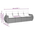 thumbnail image 2 of vidaXL Garden Sofa Set Grey, Dark Grey, 2 of 4