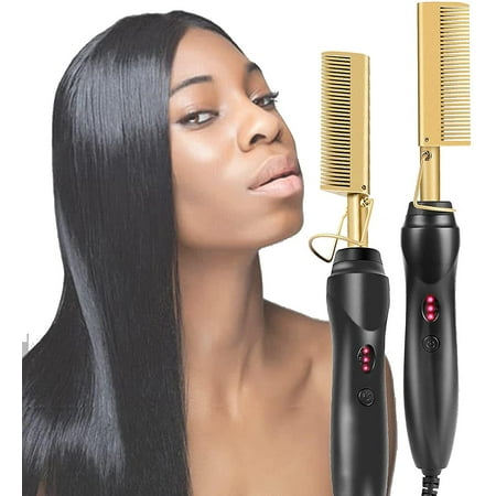 Hot Comb Straighteners, Electric Hair Straightener For Thick Afro Hair,  Wig, Beard, Hot Anti-scald Portable Curling1pc | Walmart Canada