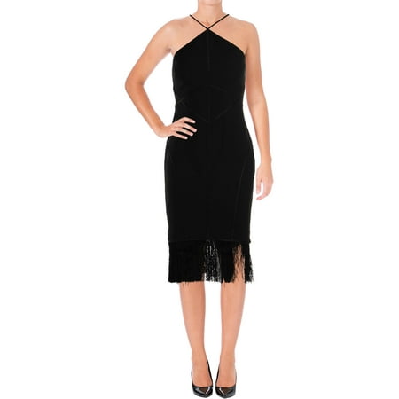 - Cinq a Sept Womens Bryn Silk Fringe Party Dress