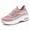 Pink/Gray, variant on Women's Wedge Knit Sneakers, Breathable Mesh Comfort Platform Walking Shoes