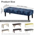 thumbnail image 7 of Jiueut Turtle Print Dining Bench Cover, Stain Resistant Chair Seat Protector Cover Dustproof Rectangle Bench Cushion Home Decor Accessorie for Dining Room Living Room Kitchen, 7 of 7