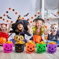 thumbnail image 2 of Halloween Pumpkin Bucket, Lantern Candy Basket for Trick or Treating, Halloween Party Supplies, BPA Free Plastic, 2 of 5