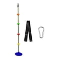 thumbnail image 3 of Zorion Children's Climbing Rope Tree Hanging Rope Heavy Duty Disc Hanging Seat Set for dark blue colorful, 3 of 9