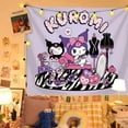 thumbnail image 1 of Dibujos animados Sanrio Melody Kuromi Hello Kitty tela colgante hogar habitación dormitorio Fondo tela sala de estar decoración para fiestas, 1 of 3
