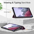 thumbnail image 4 of Fintie Slim Case for Samsung Galaxy Tab A7 Lite 8.7 inch 2021 Model (SM-T220/T225/T227), Ultra Thin Lightweight Hard Back Shell Tri-Fold Stand Cover, Purple, 4 of 9