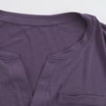 thumbnail image 7 of Summer Fashion Oversize Shirts for Womens V-neck Solid Color Five Minute Sleeves Oversized T-shirt Top, 7 of 7