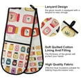 thumbnail image 2 of Yayeee Double Oven Mitt Kitchen Heat Resistant Baking 35" x7" Quilted Glove, Orange Jar, 2 of 6