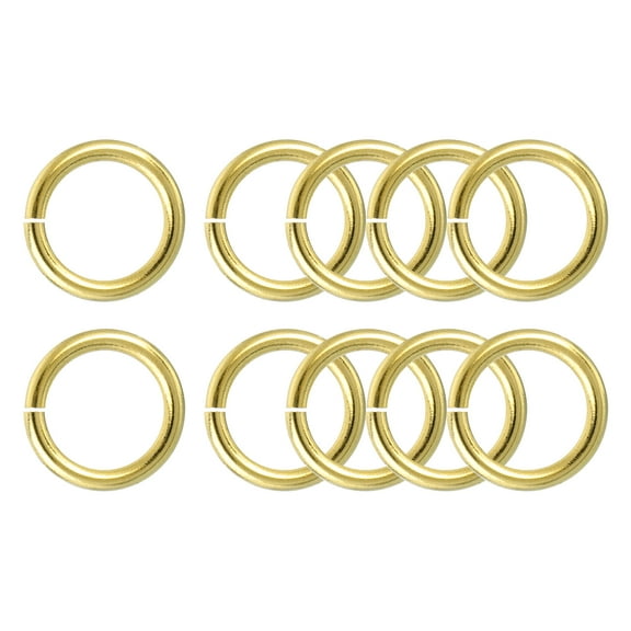 Uxcell 10Pack Open Jump Rings, 18mm/0.71" OD Brass Jump Ring Connectors 2.5mm Thick O Rings for Jewelry Making Keychain