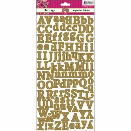 - Ruby Rock-It Heritage Cardstock Stickers, Alphabet Multi-Colored