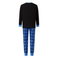 thumbnail image 3 of Conjunto de pijamas navideños familiares a juego con estampado de cuadros y letras. Pijamas de vacaciones para papá, mamá y niños., 3 of 9