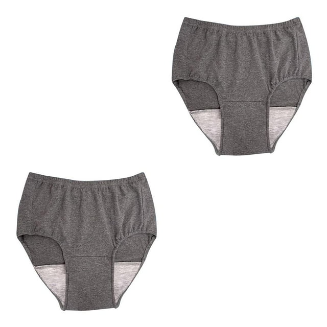 mmirethe sous-Vêtements Lavables pour Hommes pour Incontinence Culottes Réutilisables Pantalon 100CC Gris Foncé LLL 2Ensemble