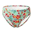 thumbnail image 2 of HULIJA Swim Bottoms for Girls Solid Color Stretchy Bikini Brief Gymnastics Yoga Dance Athletic Shorts Orange Flowers 12, 2 of 7