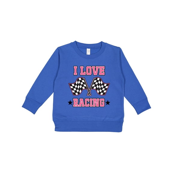 Inktastic I Love Racing Rally Flags Girls Toddler Sweatshirt