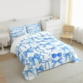 thumbnail image 3 of Feelyou Princess Bowknot Queen Comforter Set, Kawaii Ribbon Bedding Comforter Set, 3pcs, 3 of 8