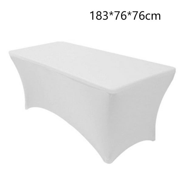 Decorations Stretch Cloth Table Cover, Plastic Rectangle Tablecloth With Elastic Band