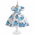 thumbnail image 2 of Bearichfupo Party Dress Kids Children Girls Long Sleeve Princess Dress Flower Prints Bowknot, Sizes 4-5 Years, 2 of 6