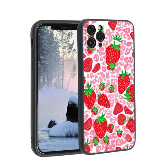Strawberries-334 Phone Case, Degined for iPhone 11 Pro Case Men Women, Flexible Silicone Shockproof Case for iPhone 11 Pro