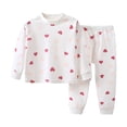 thumbnail image 2 of Cethrio Boys Cotton Pajama Sets Long Sleeve, Breathable Crew Neck 2 Piece Boys' Sleepwear Pink Size 2-3 T, 2 of 6