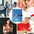 thumbnail image 5 of 9.2x6.7 inch Leather Notebook 100 Sheets, Multi-Pocket Design & Pen Loop White Love Lines Refillable Journal Organizer, 5 of 6