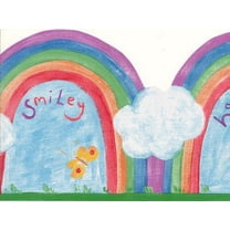 873393 Happy & Smiley Rainbow Diecut Wallpaper Border LY70191b